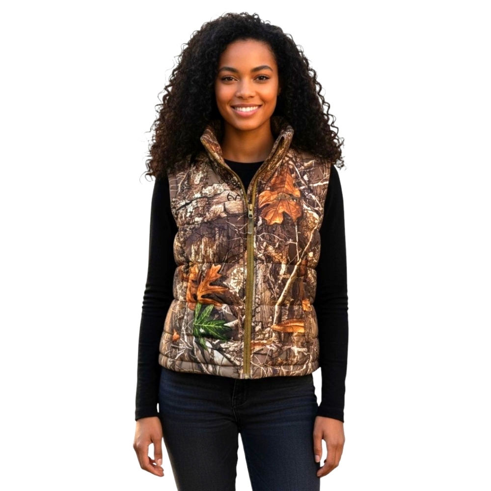 Women’s Realtree Camo Puffer Vest - Brown